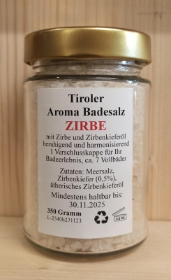 Tiroler Aroma Badesalz "Zirbe"