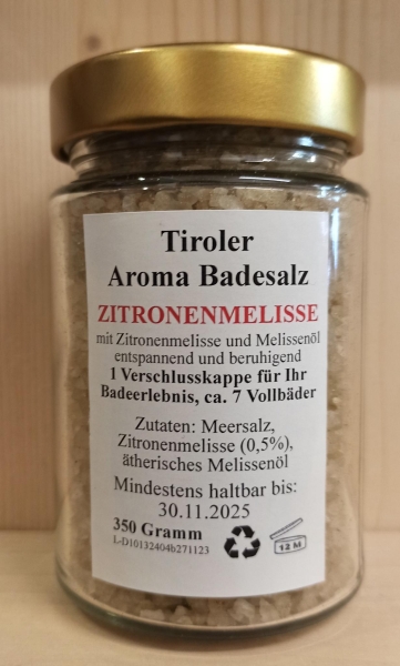 Tiroler Aroma Badesalz "Zitronenmelisse"